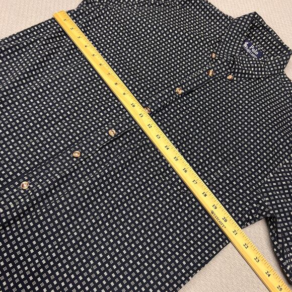 Vtg Polo Ralph Lauren Shirt Mens L Blue Geometric Short Sleeve Preppy Classic - Picture 6 of 6